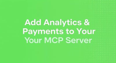 MCP Analytics dashboard showing server metrics and payment tracking